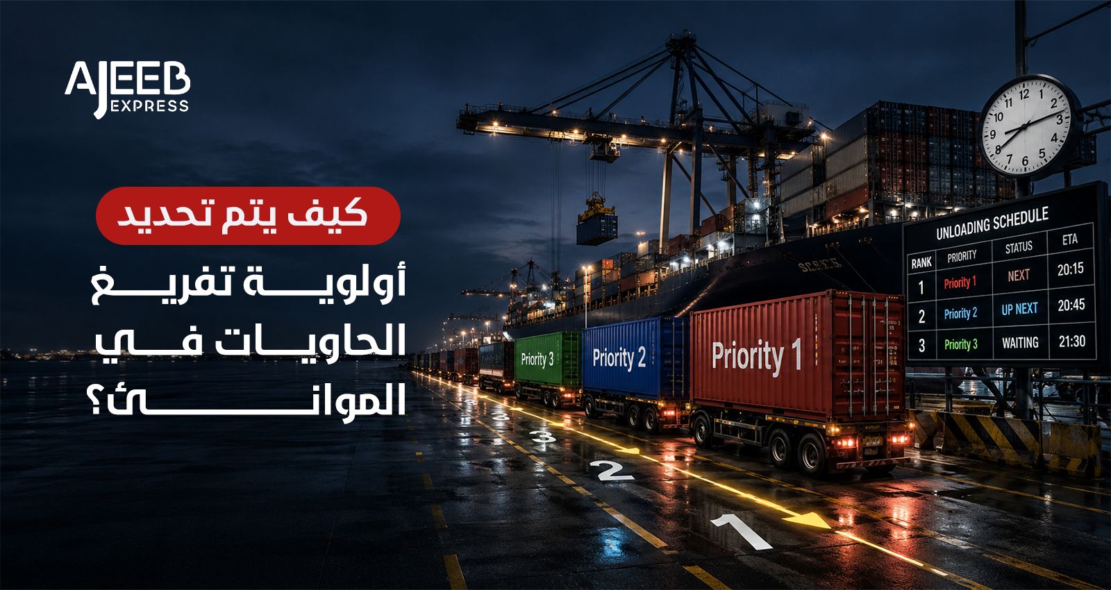 Blog Priority sequence for unloading containers from a cargo vessel at the port